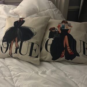 Fashion Illustration Throw Pillows